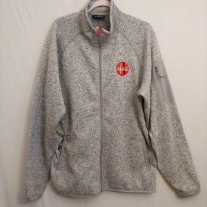 Fossa Mena Sweater Full Zip Jacket Pockets Coca-Cola Grey 2XL